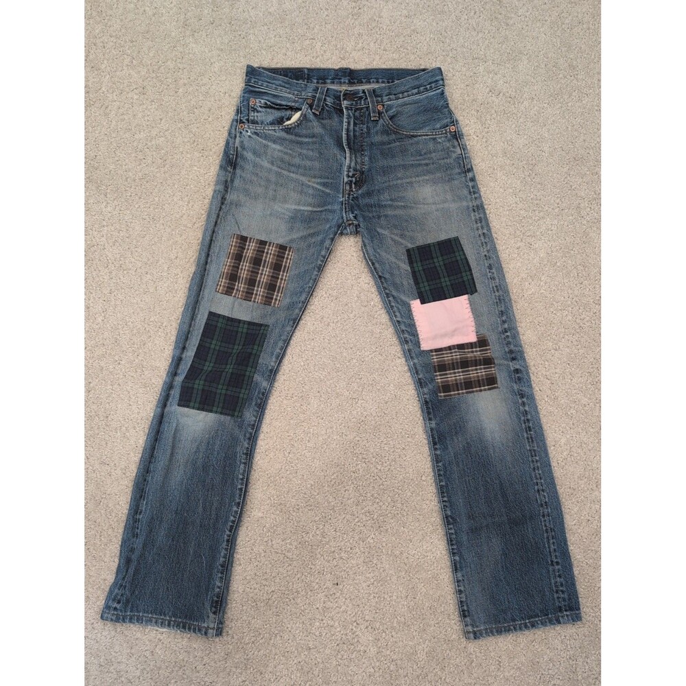 Levi's 505-0217 Big E Selvedge Talon 42 Zipper Jeans Men's Size 30x32 Distressed